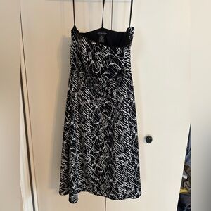 Spenser Jeremy Black and White Strapless Dress